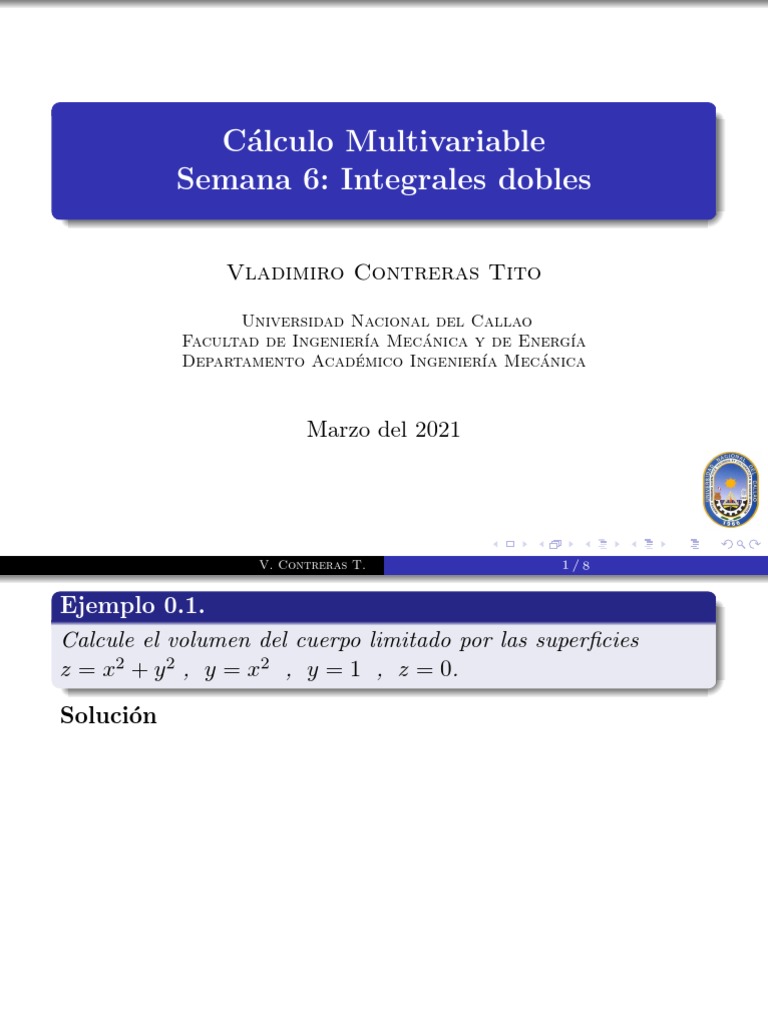Integrales Dobles en Cálculo Multivariable | PDF | Métodos y materiales ...