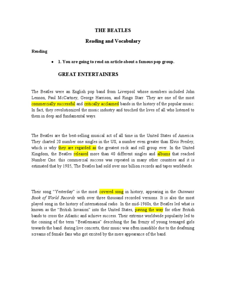 The Beatles | PDF | The Beatles | Paul Mc Cartney