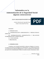 Informática en La Administración de La Seguridad Social: Algunas Consecuencias