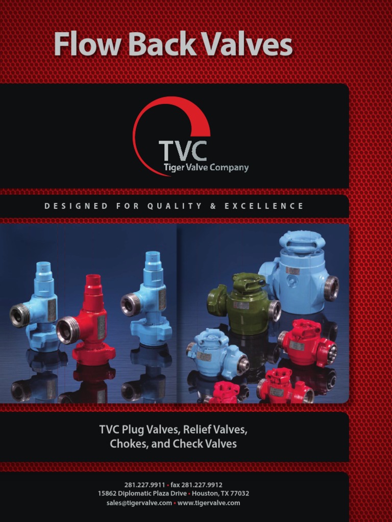 TVC Flow Back Valve Overview | PDF | Valve | Mechanical Engineering