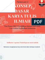 MATERI 2 KONSEP DASAR KARYA TULIS ILMIAH