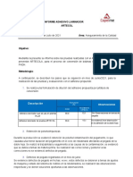 1. Informe de desempeño de adhesivo laminado ARTECOLA