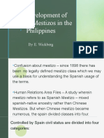 The Development of Chinese Mestizo in The Phil