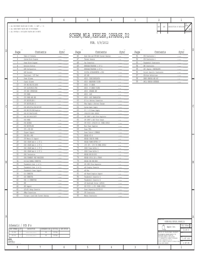 MacBook Pro A1398 EMC 2673 Diagram | PDF | Office Equipment | Computer ...