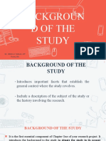 Background of The Study