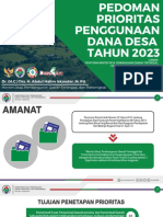 Prioritas DD 2023 Presentasi Permendes PDTT No 8 Tahun 2022 TTG Prioritas Penggunaan Dana Desa 2023