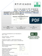 Certificado Treinamento de Reciclagem Da NR-11