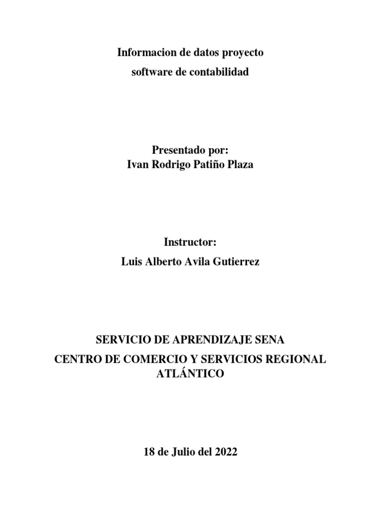 Formulario De Recolección De Información Ga1 220501092 Aa3 Ev03 Pdf