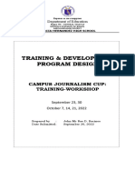 Campus Journlism Traning Design 2022-2023