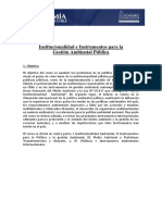 Institucionalidad e Instrumentos para La Gestión Ambiental Pública