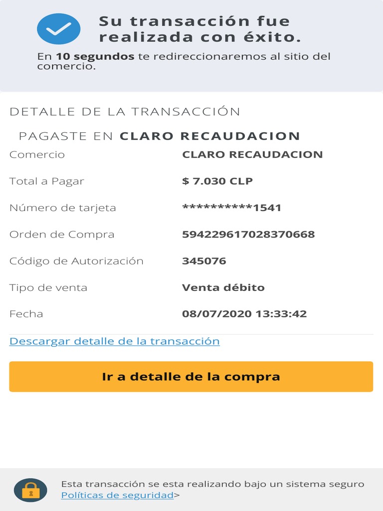 Pago Seguro WebPay | PDF