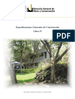 Especificaciones Generales Libro IV