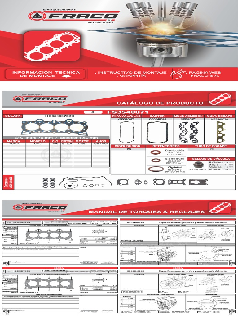 Honda r18 Fraco | PDF | Motor de combustión interna | Pistón