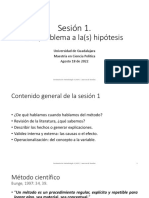 Del Problema A La(s) Hipótesis