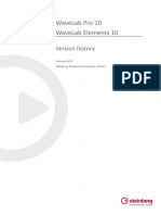 WaveLab Pro 10 and Elements 10 Version History