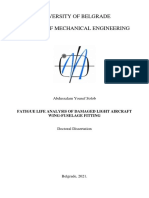 Fatigue Life Analysis of Damaged Light Aircraft Wing-Fuselage Fitting 2021e