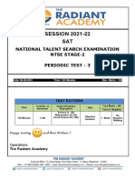 NTSE STAGE - 1 - SAT Paper - 08.08.2021 (PT-3)