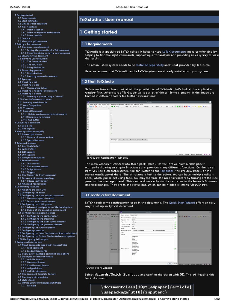 Texstudio User Manual Download Free Pdf Te X Letter Case