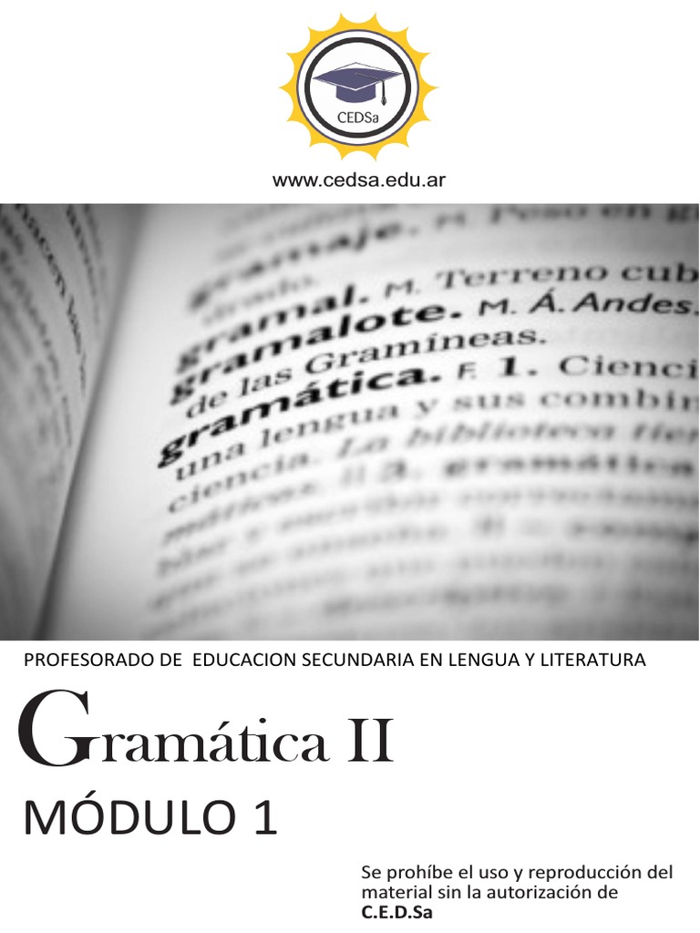 Gramática II: Módulo 1 - Morfología | PDF | Palabra | Verbo