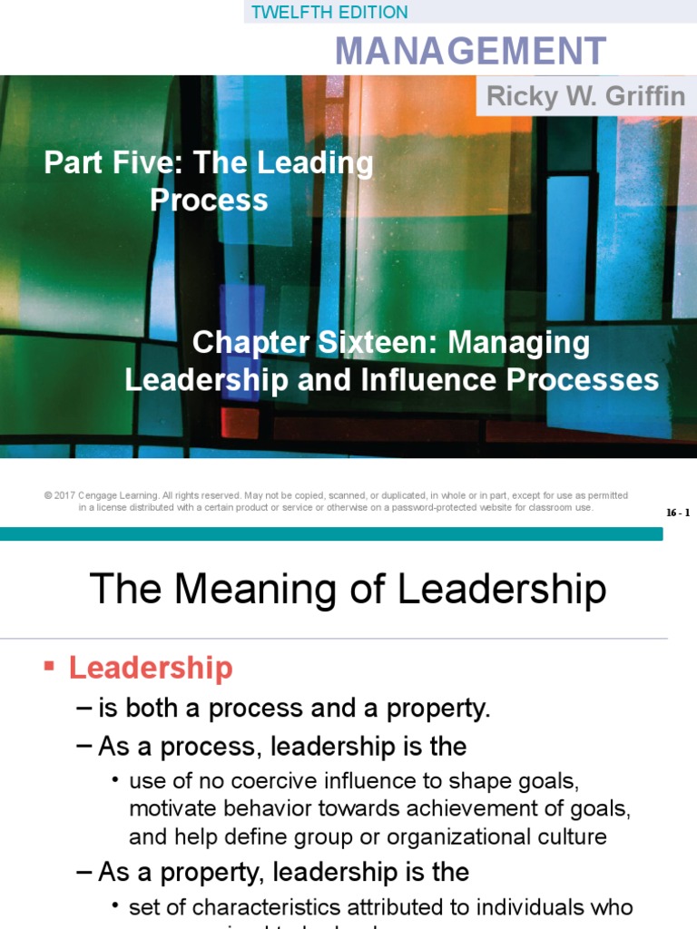 Griffin - mgmt12 Leadership | PDF | Leadership | Behavioural Sciences