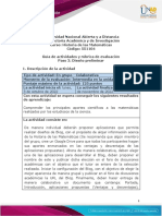 Guia de Actividades y Rúbrica de Evaluación - Paso 3. Diseño Preliminar