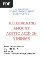 Chemistry Investigatory Project of Class Xii