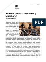 Análisis Político Intereses y Pluralismo. Edgardo Mocca El País P12