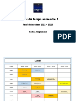 Emploi Semestres Impairs 2022 - 2023