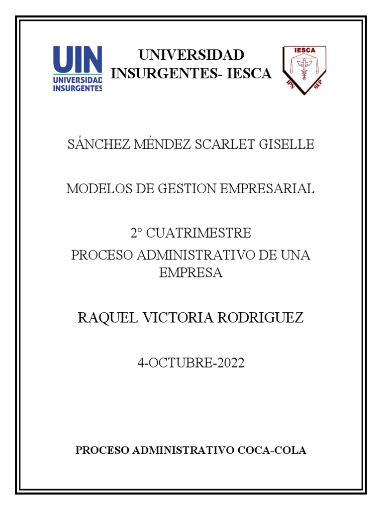Proceso Administrativo de Una Empresa | PDF