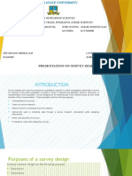 PRESENTATION ON SURVEY DESIGN