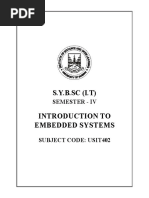 Introduction To Embedded System S.Y.B.sc.I.T Semester 4