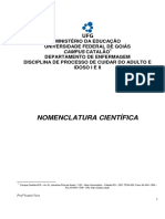 Nomenclatura Científica - Terminologia Científica