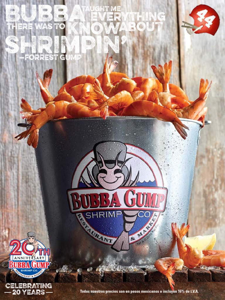 Bubba Gump Menu Es | PDF | Parilla | Té
