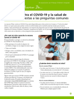 The COVID-19 Vaccine and Your Childâ ™s Health Answers To Common Questions Spanish