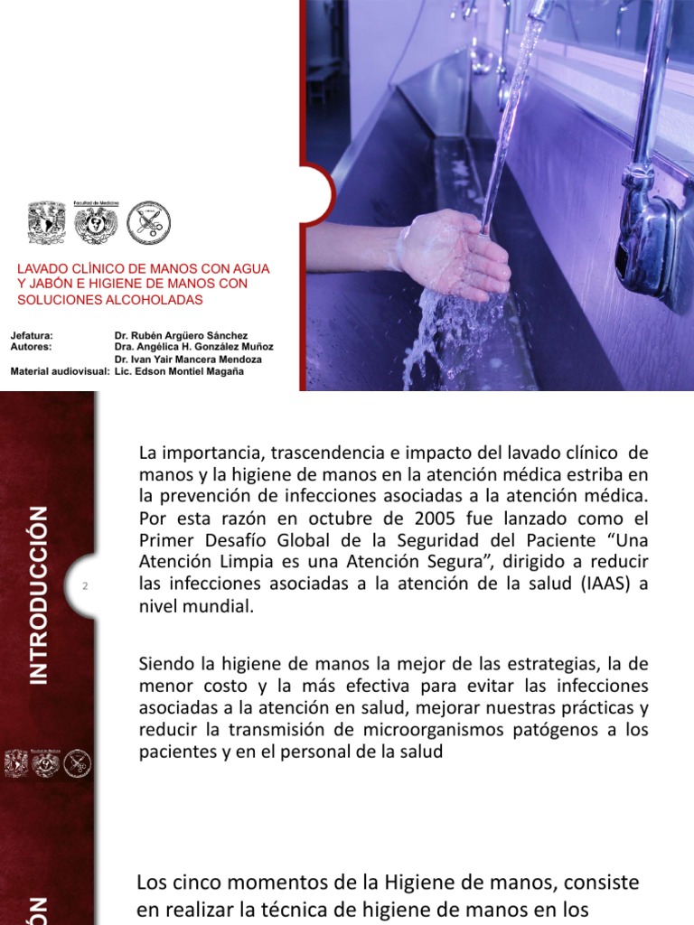 Higiene de Manos para Estudiantes de Medicina | PDF | Lavado de manos ...