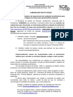 COMUNICADO SGP 36.2022  - Cadastro Req Avaliação de Deficiência