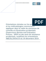 Revised Guidelines On SREP (EBA-GL-2018-03) - FR