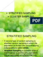 Stratified Cluster Sampling