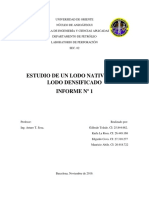 INFORME #1. Estudio y Densificación de Un Lodo Nativo Agua-Bentonita