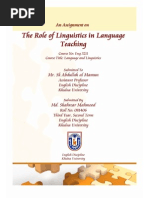 Download The Role of Linguistics in Language Teaching by Shahrear Mahmood Sagar SN59971792 doc pdf