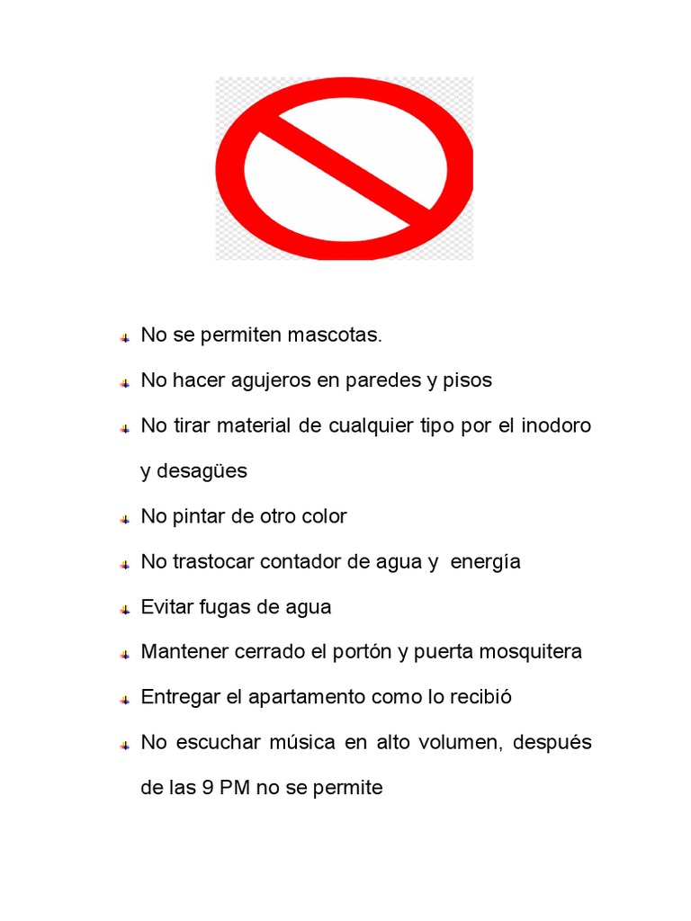 Prohibiciones para Los Inquilinos | PDF