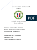 Camila Piantini 22-1163, Lab. Química Orgánica, Recristalización