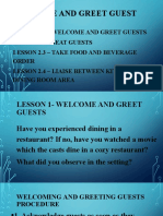 Welcome and Greet Guest