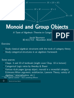 Monoid and Group Objects - A Taste of Algebraic Theories in Categorical Logic