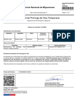 Solicitud de Prórroga de Visa Temporaria: Servicio Nacional de Migraciones