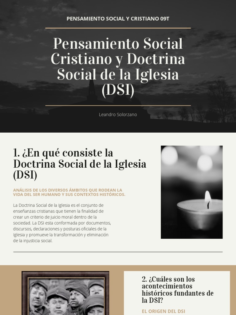 Pensamiento Social Cristiano y Doctrina Social de La Iglesia (DSI) | PDF