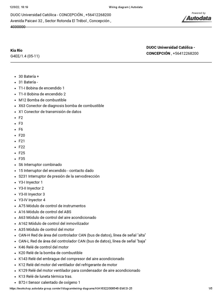 Wiring Diagram - Autodata | PDF | Máquinas | Ingeniería mecánica
