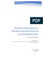 Pruebas Psicometricas y Pruebas Psicologicas en Las Organizaiones