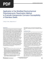 Application of the Modified Electrochemical