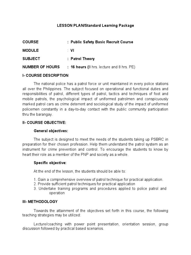 Standard learning package download free pdf police learning